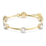 Swarovski armbånd Constella bracelet Round cut, White, Shiny gold-tone plated - 5622719