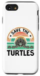 Coque pour iPhone SE (2020) / 7 / 8 Save The Turtles, animal marin et amoureux des tortues de mer