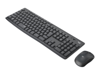 Logitech MK295 Silent - Tastatur- og mussett - trådløs - 2.4 GHz - Russisk - grafitt