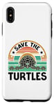 Coque pour iPhone XS Max Save The Turtles, animal marin et amoureux des tortues de mer