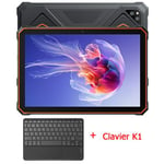 Tablette Tactile Incassable Oscal Spider 8 10.1 2K FHD 16Go+128Go(SD 1To) 13000(33W) 16MP+13MP Android 13 Orange Avec Clavier K1
