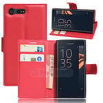 Sony Xperia X Compact PU Wallet Case Red