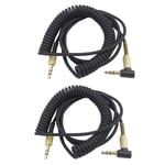 2X Spring Audio Cable Cord Line for  Major II 2 Monitor Bluetooth6237