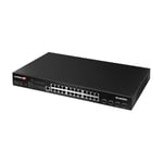 Edimax Switch Internet Intelligent Surveillance 24 Ports Gigabit PoE+ avec 4 Ports Uplink 10GbE SFP+