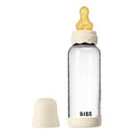 BIBS Glass Boheme Baby Bottle Round Latex 240 ml Medium Flow Ivory - 1 st