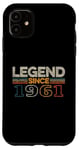 Coque pour iPhone 11 Légende depuis 1961 Original Vintage Birthday Est legend
