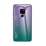 SHIEID Coque pour Huawei Mate 20 X 5G,Boîtier en Verre trempé Transparent dégradé Case pour Huawei Mate 20 X 5G (Violet dégradé)
