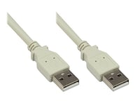 Good Connections Câble de raccordement USB 2.0 mâle A vers mâle A avec blindage feuille et tressage en cuivre OFC Gris 1,8 m