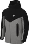Nike FB7921-064 Tech Fleece Sweatshirt Men's DK GREY HEATHER/BLACK/WHITE Size 3XL
