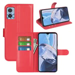 Motorola Moto e22i PU Wallet Case Red