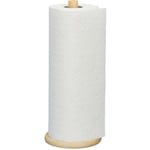 Support essuie-tout vertical, bambou, distributeur pour cuisine, h x d: 28 x 11,5 cm, dérouleur, nature - Relaxdays