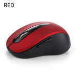 1pc Wireless Bluetooth Mouse Usb Optical Silent Button Red