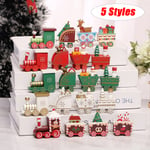 Christmas Decoration Wooden Little Train Home Decor Ornaments Gingerbread