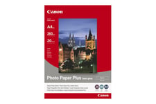 Canon Photo Paper Plus SG-201 - fotopapir - semi-skinnede satin - 5 ark - 100 x 150 mm - 260 g/m²