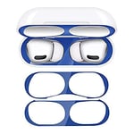 StyleDesign Autocollant Anti-poussière Compatible avec Apple AirPods Pro - Film de Protection Contre la poussière en métal - Bleu