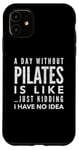 Coque pour iPhone 11 Une journée sans Pilates, c'est comme une blague, je n'en ai aucune idée