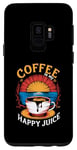 Coque pour Galaxy S9 Coffee Is My Happy Juice – Café vintage amateur de caféine