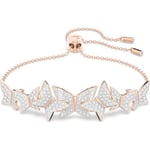 Swarovski armbånd Lilia bracelet Butterfly, White, Rose gold-tone plated - 5636430