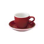 Espressokopp med underlägg Loveramics Egg Red, 80 ml