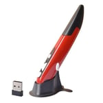 perfk 2x2.4Ghz Optique Sans Fil Stylo Souris Récepteur USB Ordinateur Portable Dessin Écriture Rouge