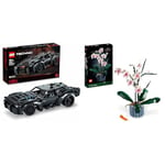 LEGO 42127 Technic THE BATMAN – BATMOBILE Model Car Building Toy, Movie Set, Superhero Gifts and Teen Fans with Light Bricks & 10311 Icons Orchid Artificial Plant Building Set with Flowers