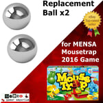 MOUSE TRAP Ball 2016 - 2x Replacement Metal Steel Ballbearing Hasbro Game VALUE!