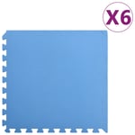 vidaXL Skyddsmatta 6 st 2,16 ㎡ EVA-skum blå 92464