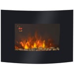 Elspis elektrisk väggspis 65 x 11,4 x 52cm, öppen spis för en mysig atmosfär