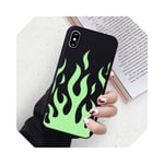 Artistic Personality Flame Soft Silicone Phone Case For iPhone 11 Pro XS MAX XR X 8 7 Plus Black Fire Pattern Back Cover Shell-Brown-For iphone 11