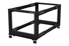 StarTech.com 8U 19" Open Frame Server Rack, 4 Post Adjustable Depth 23-41" Mobile, Free Standing Rolling Network/Computer Equipment Data Rack, Dell PowerEdge, HP ProLiant ThinkServer - Adjustable Server Rack (4POSTRACK8U) - rack - 8U