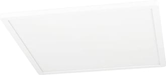 EGLO connect.z Panneau LED connecté Rovito-Z, plafonnier 42 cm, lampe de plafond contrôlable par appli et commande vocale Alexa, blanc chaud - froid, rétro-éclairage RGB, dimmable, blanc