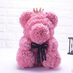 10 Colors Teddy Rose Bear With Heart Decoration For Women V Champagne