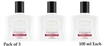 3 X BRUT AFTER SHAVE Attraction Totale 100ML Each
