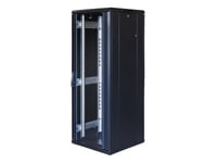 19" Kopplingsskåp Toten, System G, 32U, 600X600, Glasdörr, Bakre Metalldörr, Upp Till 800Kg, Svart / G6.6632.9001 / 19-G6632gm