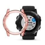 YOUZHIXUAN Smart watch series Suitable for Garmin Fenix 5 & 5 Plus transparent TPU Silica Gel Watch Case(Transparent white) (Color : Transparent orange)