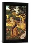 Kunst für Alle 'Encadré Image de Hieronymus Bosch La Tentation de Saint Antoine Impression d'art dans Le Cadre de Haute qualité Photos Fait Main, 30 x 40 cm Noir Mat