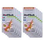 iCellTech PR48/ZA13/DA13/V13 10-p Hörapparatsbatteri