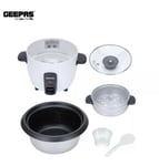 Geepas Rice Cooker 0.6L Steamer Cooking Pot Non Stick Electric 350W Keep Warm