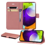 iPro Accessories Galaxy A52 5g/A52s 5g Case, Galaxy A52 5g/A52s 5g Phone Case, Pu Leather With Card Slots [Magnetic Closure] [Kickstand] Wallet PU Leather Flip Cover (ROSE GOLD)