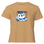 Pokemon Piplup Women's Cropped T-Shirt - Tan - XL