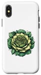 Coque pour iPhone X/XS Rose Vert Tournesol Été Soleil Fleurs Floral