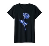 Blue Tie Dye Rose Flower T Shirt Aesthetic Retro Stylish T-Shirt