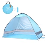 MARKOO 200 * 120 * 130cm Outdoor Automatic Instant Pop-up Portable Beach Tent Anti UV Shelter Camping Fishing Hiking Picnic,type 3 blue,CHINA