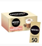 Nescafé Gold Cappuccino Unsweetened Taste Coffee, 50 Sachets x 14.2g New