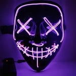 Purge LED Light up Mask för Halloween - Lila
