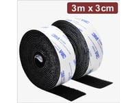 Quadrios 24Ca321 Självhäftande Tejp Med Kardborreband L X B 3 M 3 Cm Svart 3 (24Ca321)