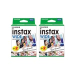 Fujifilm Instax Wide Picture Format Instant Photo Film 40 Shot Pack (16385995 X2