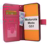 New Standcase Wallet Motorola Moto G51 (Hotpink)