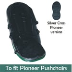 Jillyraff Padded  Seat Liner to fit Silver Cross Pioneer in Black Suedette