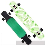 Qinmo Adult Professional Skateboard Beginners Four-wheel Longboard Youth Girls Entry Big Dance-board Student Scooter Double Warp (Color : Green)